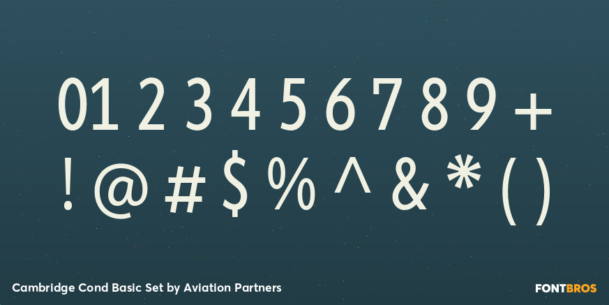 Cambridge Cond Basic Set Font Poster #4