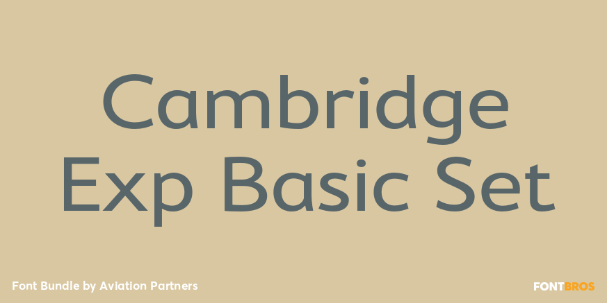 Cambridge Exp Basic Set Font Poster #1