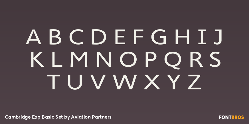 Cambridge Exp Basic Set Font Poster #2