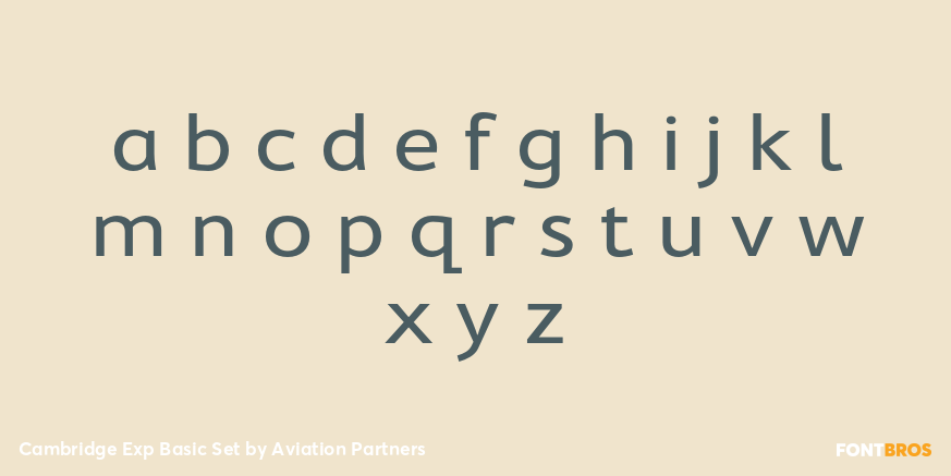 Cambridge Exp Basic Set Font Poster #3