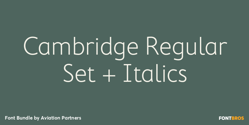 Cambridge Regular Set + Italics Font Poster #1