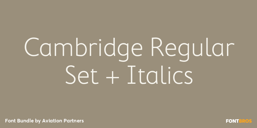 Cambridge Regular Set + Italics Poster