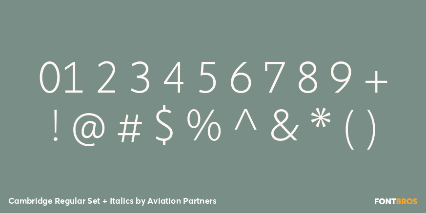 Cambridge Regular Set + Italics Font Poster #1