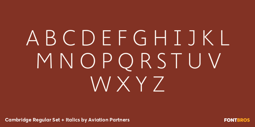 Cambridge Regular Set + Italics Font Poster #1