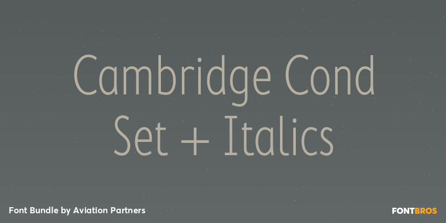 Cambridge Cond Set + Italics Poster