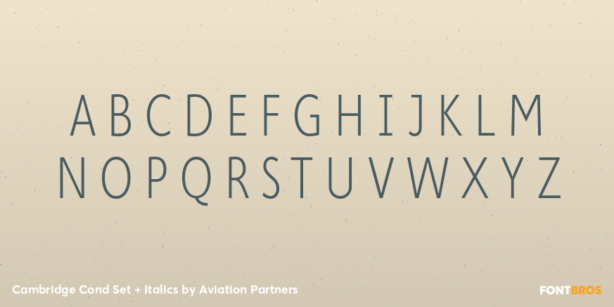 Cambridge Cond Set + Italics Font Poster #2