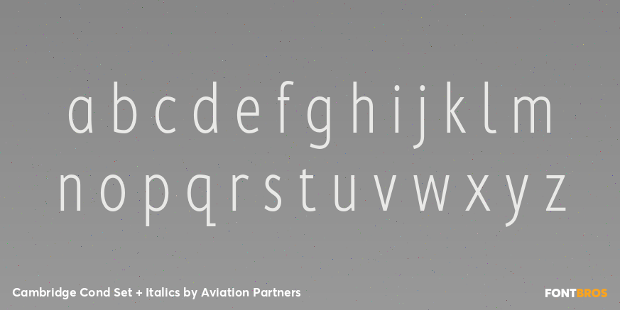 Cambridge Cond Set + Italics Font Poster #3