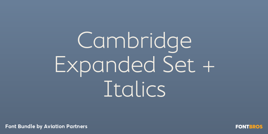 Cambridge Expanded Set + Italics Poster