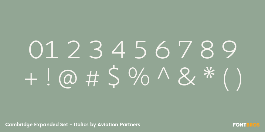Cambridge Expanded Set + Italics Font Poster #1