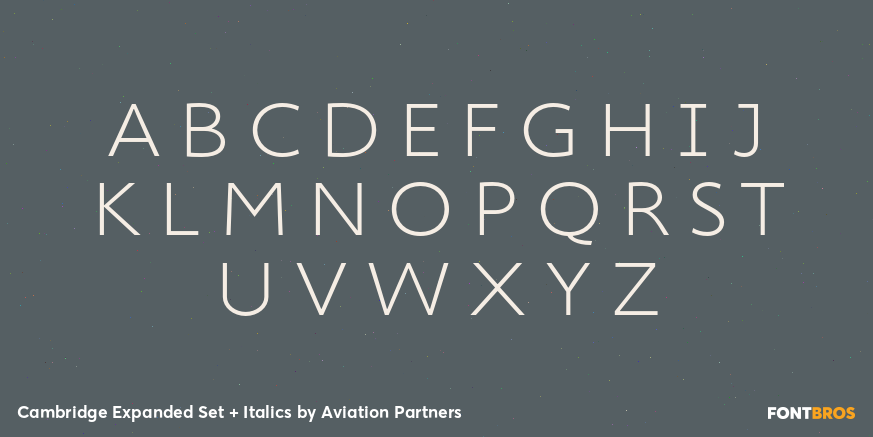 Cambridge Expanded Set + Italics Font Poster #1