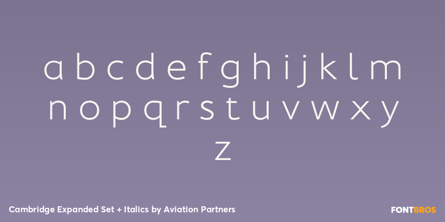 Cambridge Expanded Set + Italics Font Poster #1