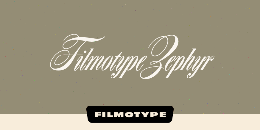 Filmotype Zephyr Font Family Poster