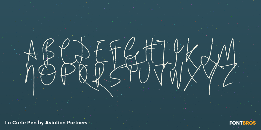 La Carte Pen Font Poster #2