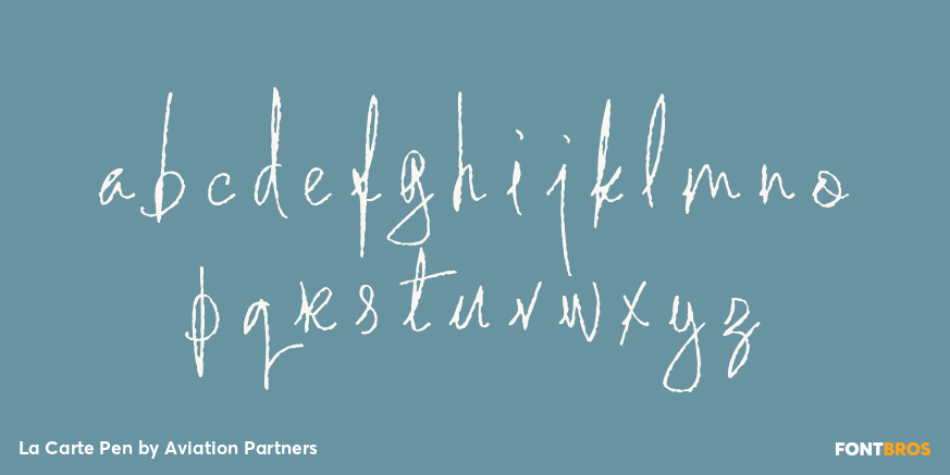 La Carte Pen Font Poster #3