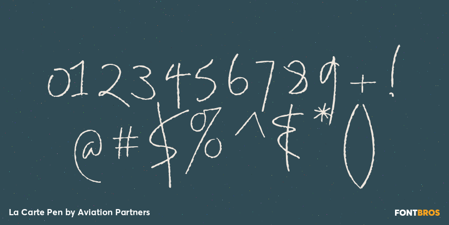 La Carte Pen Font Poster #4