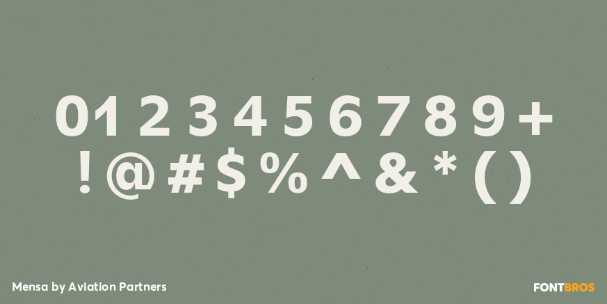 Mensa Font Poster #1