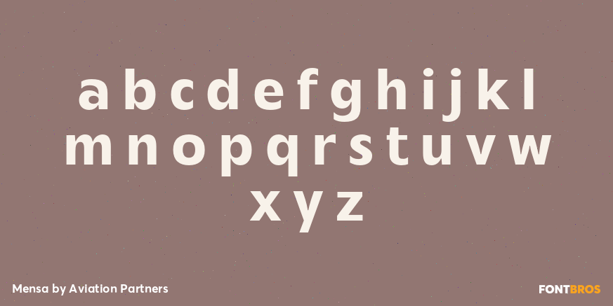 Mensa Font Poster #3