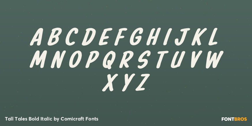 Tall Tales Bold Italic Font Poster #2