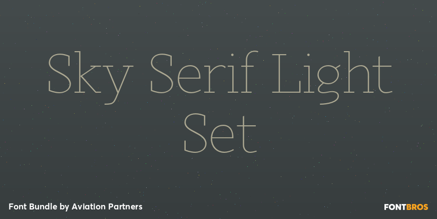 Sky Serif Light Set Poster