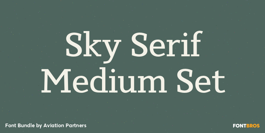 Sky Serif Medium Set Poster