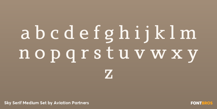 Sky Serif Medium Set Font Poster #3
