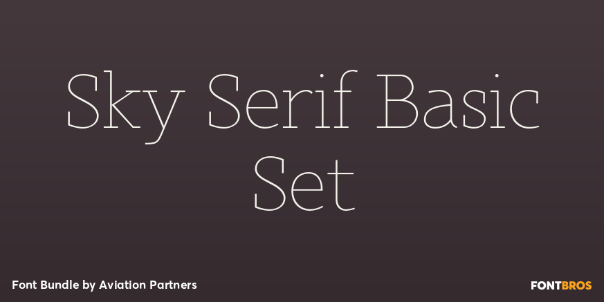 Sky Serif Basic Set Font Poster #1
