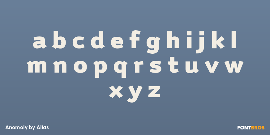 Anomoly Font Poster #3