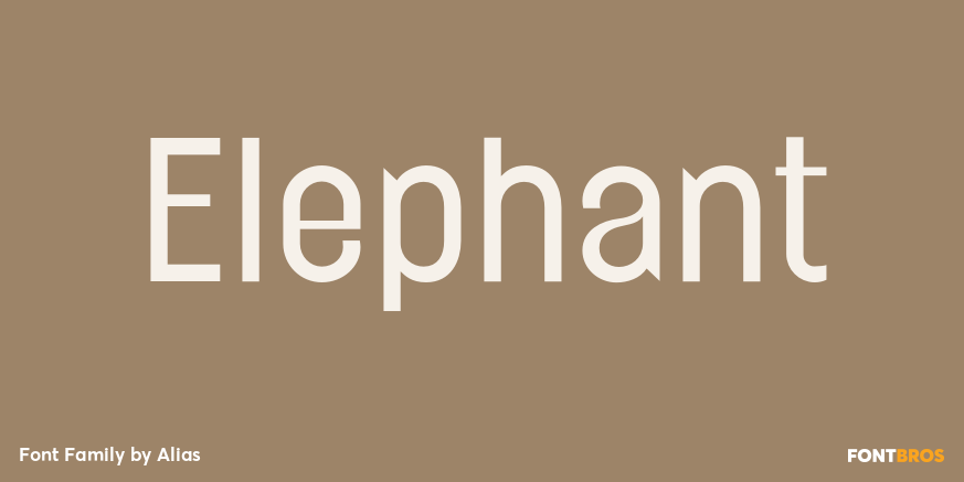 Elephant Font Poster