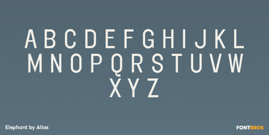 Elephant Font Poster #2