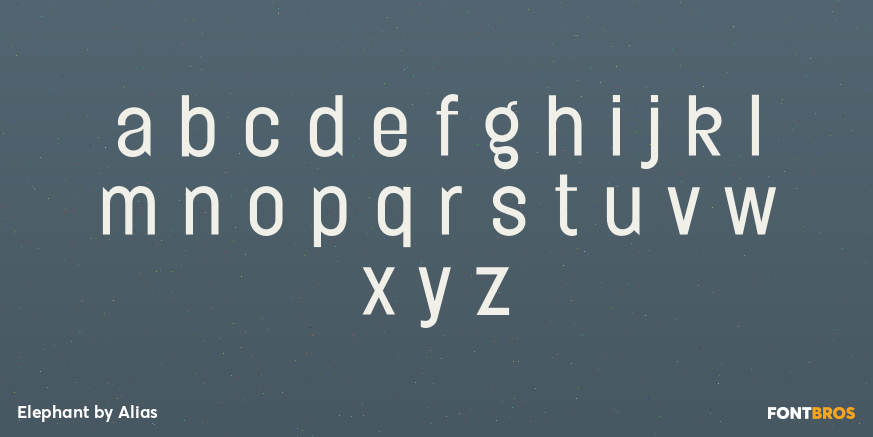 Elephant Font Poster #3