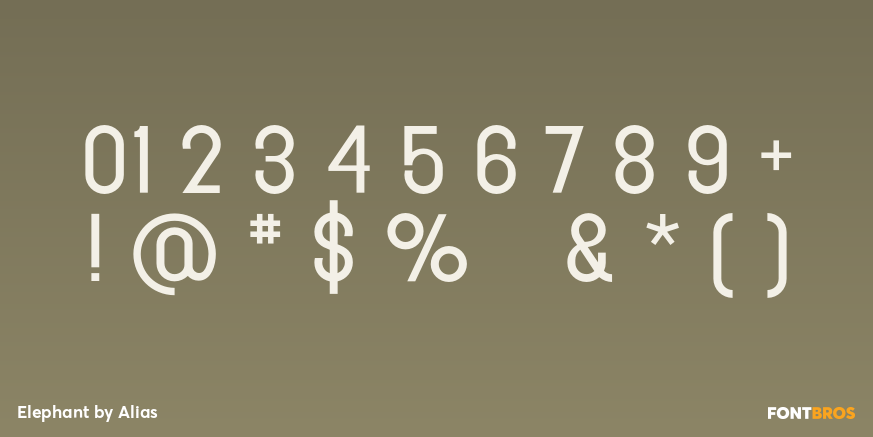 Elephant Font Poster #4