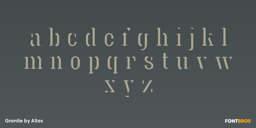 Granite Font Poster #3