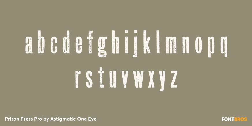 Prison Press Pro Font Poster #3