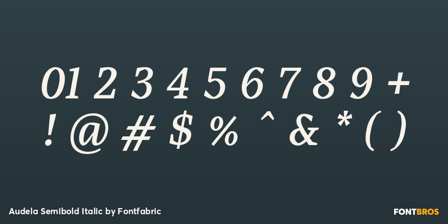 Audela Semibold Italic Font Poster #4