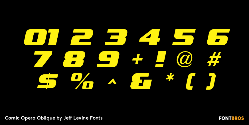 Comic Opera Oblique Font Poster #4