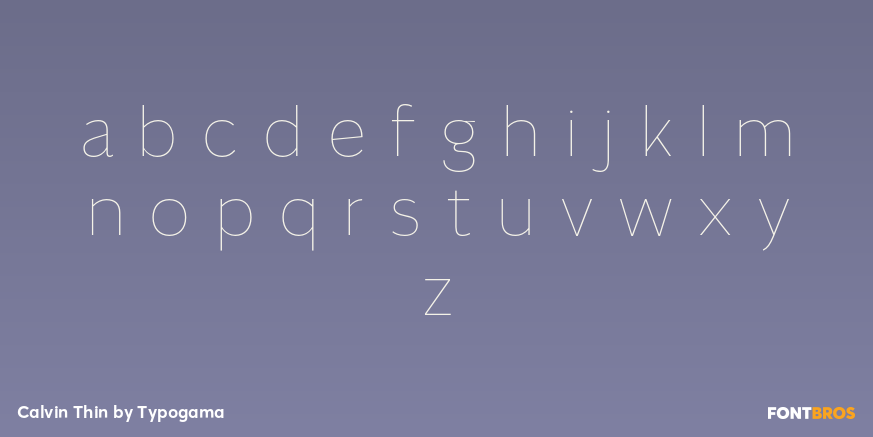 Calvin Thin Font Poster #3