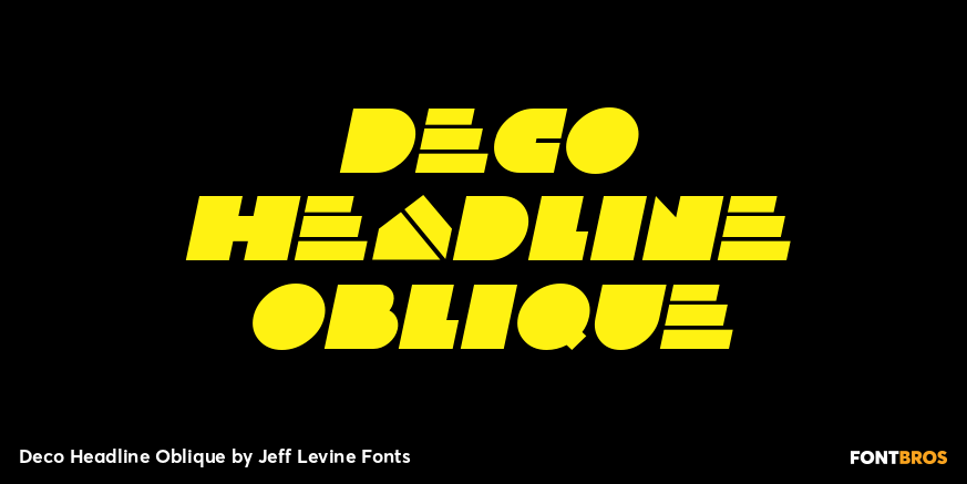 Deco Headline Oblique Font Poster #1