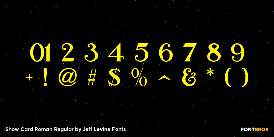Show Card Roman Regular Font Poster #4