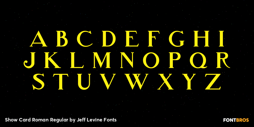 Show Card Roman Regular Font Poster #3