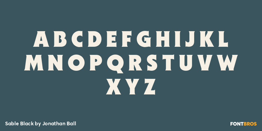 Sable Black Font Poster #2