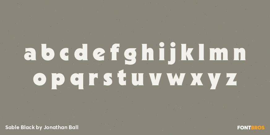 Sable Black Font Poster #3