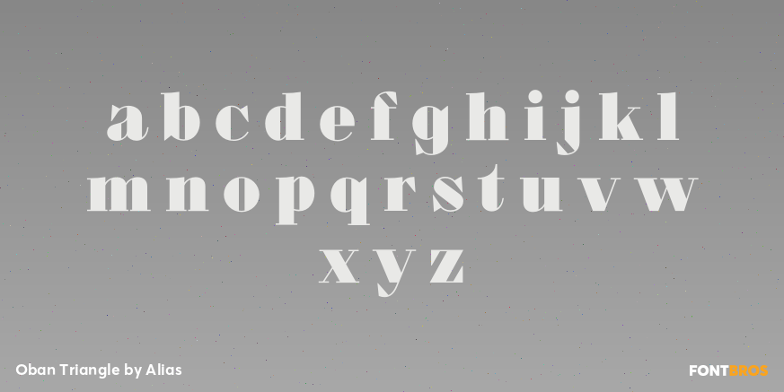 Oban Triangle Font Poster #3