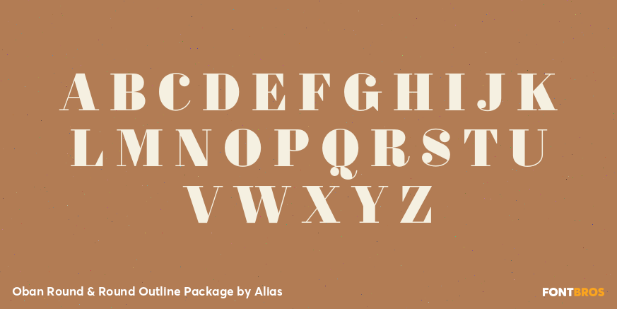 Oban Round & Round Outline Package Font Poster #2