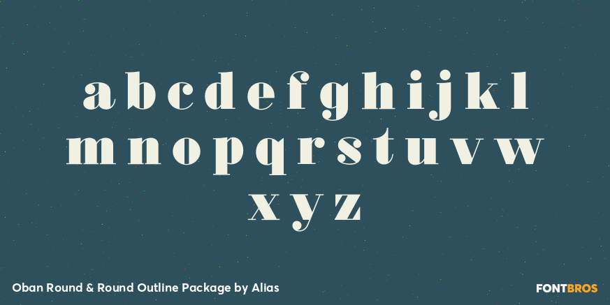 Oban Round & Round Outline Package Font Poster #3