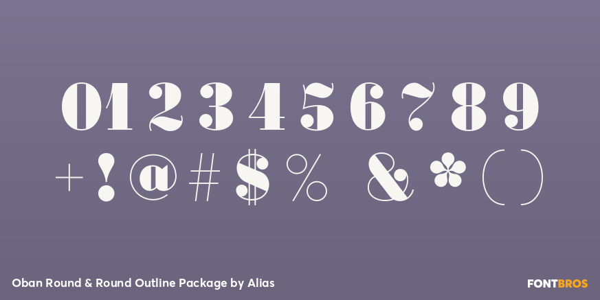 Oban Round & Round Outline Package Font Poster #4