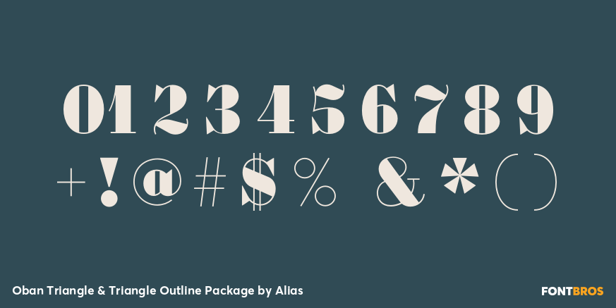 Oban Triangle & Triangle Outline Package Font Poster #4