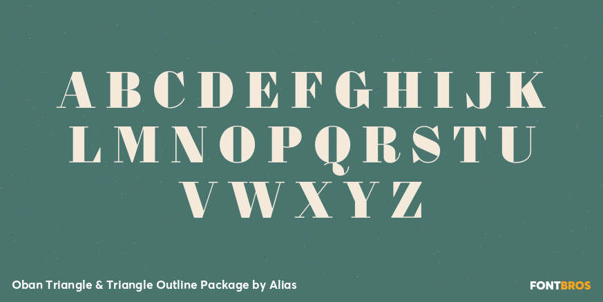 Oban Triangle & Triangle Outline Package Font Poster #2