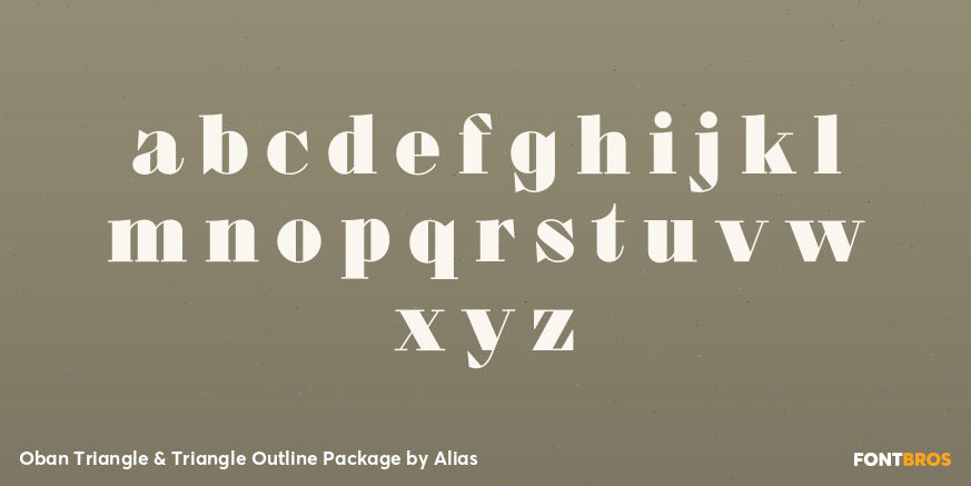 Oban Triangle & Triangle Outline Package Font Poster #3