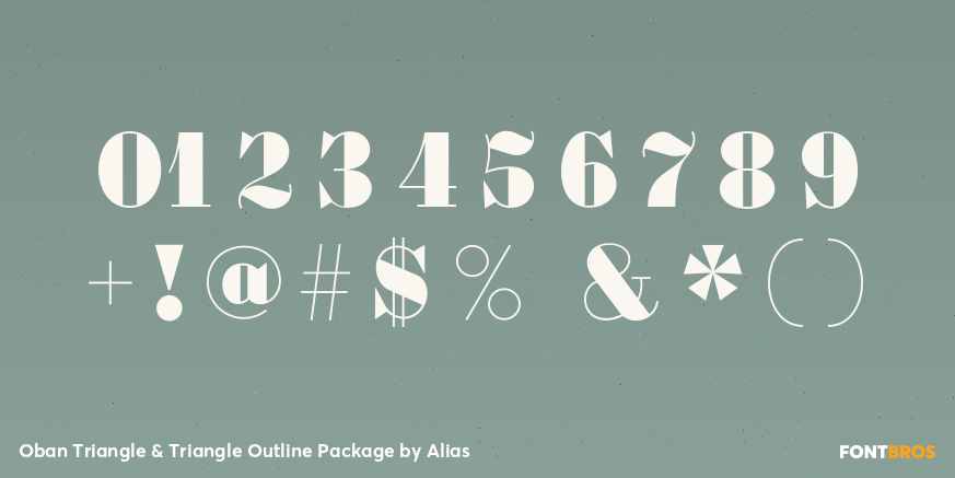 Oban Triangle & Triangle Outline Package Font Poster #4