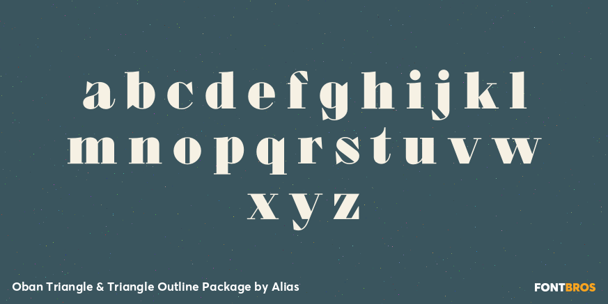 Oban Triangle & Triangle Outline Package Font Poster #3